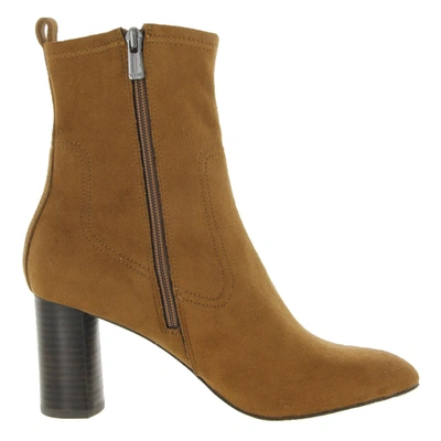 Shop Nydj Womens Stacked Heel Pointed Toe Ankle Boots In Brown