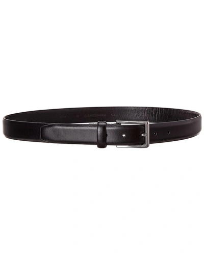 Shop Brass Mark Leather Belt In Black