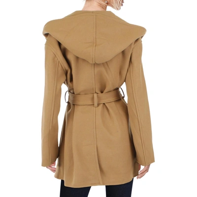 Shop Avec Les Filles Womens Double Breasted Warm Pea Coat In Brown