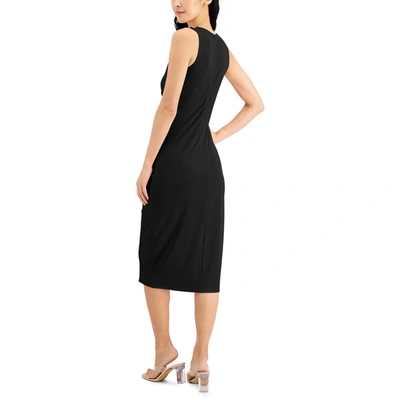 Shop Inc Womens Shirred Midi Bodycon Dress In Black