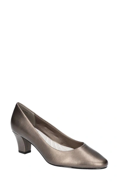 Shop Easy Street Ballari Round Toe Pump In Pewter