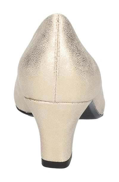 Shop Easy Street Ballari Round Toe Pump In Soft Gold