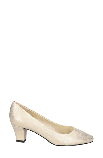 Shop Easy Street Ballari Round Toe Pump In Soft Gold