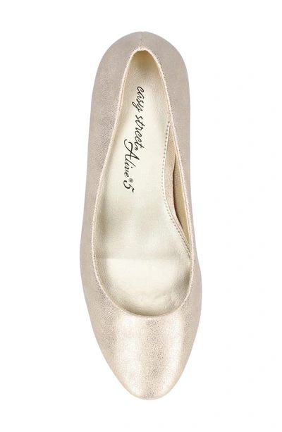 Shop Easy Street Ballari Round Toe Pump In Soft Gold