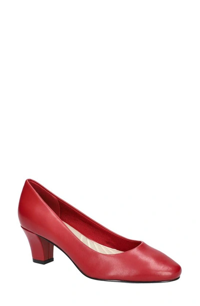 Easy Street Ballari Round Toe Pump In Red