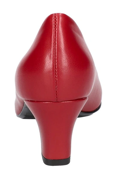Easy Street Ballari Round Toe Pump In Red