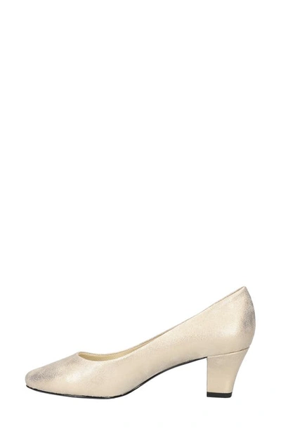 Shop Easy Street Ballari Round Toe Pump In Soft Gold