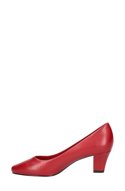 Easy Street Ballari Round Toe Pump In Red
