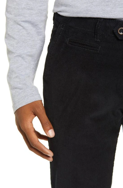 Shop Brax Everest Flat Front Stretch Corduroy Dress Pants In Black