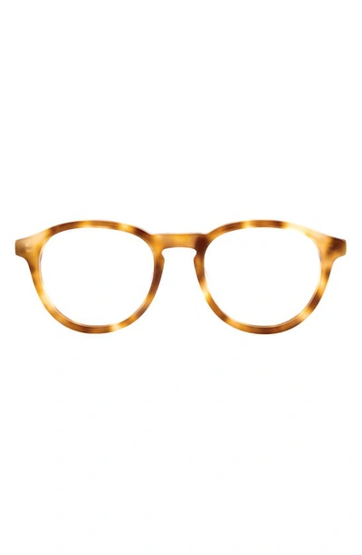 Shop Aqs Albie 50mm Round Optical Frames In Brown