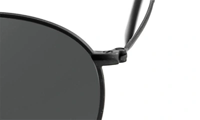 Shop Aqs Roe 50mm Polarized Round Sunglasses In Black
