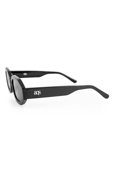 Shop Aqs Mia 55mm Polarized Oval Sunglasses In Black