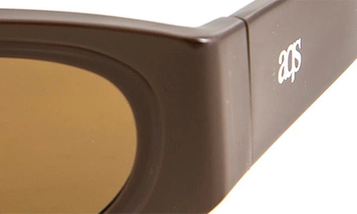 Aqs Valentina 55mm Polarized Oval Sunglasses In Brown