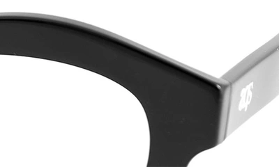 Shop Aqs Quentin 50mm Rounded Square Optical Frames In Black