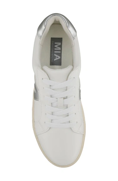 Shop Mia Italia Low Top Sneaker In White/ Silver