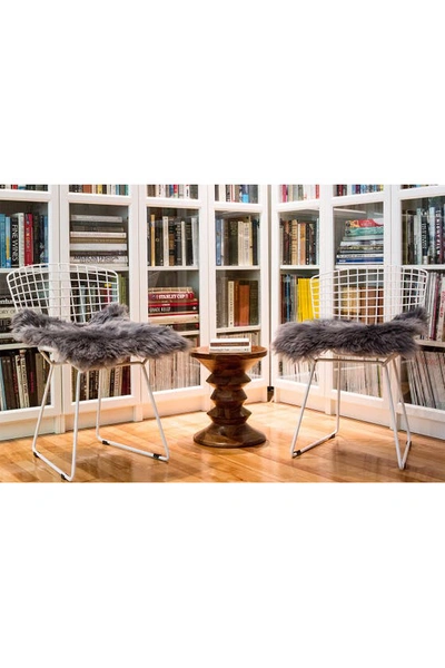Shop Natural New Zealand Genuine Sheepskin Shearling Chair Seat Pad In Grey