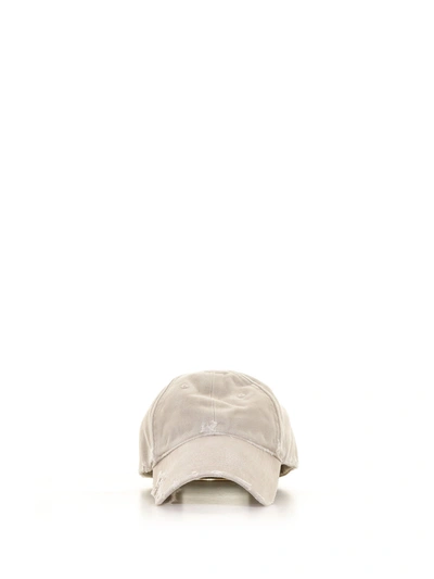 Shop Balenciaga Cotton Cap In Dust Dust