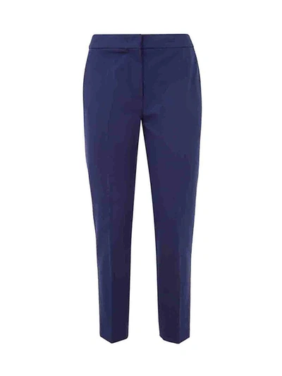 Shop Max Mara 3pegno - Viscose Jersey Trousers Clothing In Blue