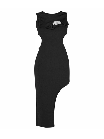 Shop Feng Chen Wang Double Collar Dress In Black
