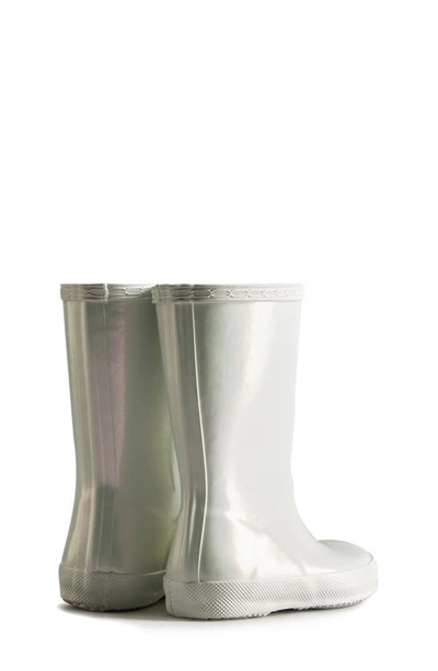 Shop Hunter First Classic Nebula Waterproof Rain Boot In Silver