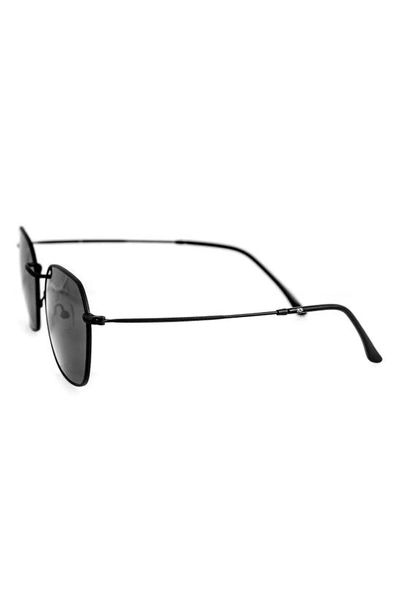 Shop Aqs Kai 50mm Polarized Oval Sunglasses In Black