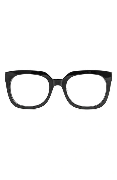 Shop Aqs Theo 50mm Square Optical Frames In Black