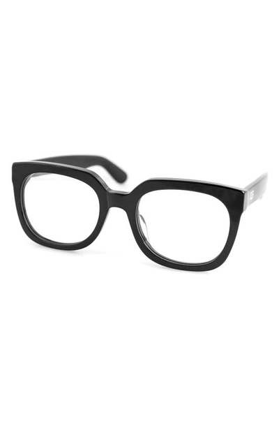 Aqs Theo 50mm Square Optical Frames In Black