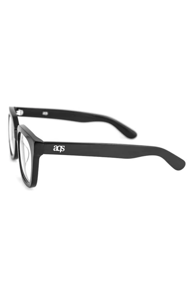 Shop Aqs Theo 50mm Square Optical Frames In Black