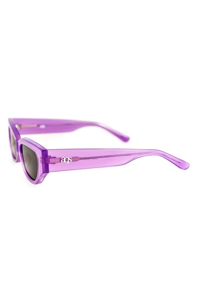 Shop Aqs Lucia 55mm Polarized Cat Eye Sunglasses In Purple