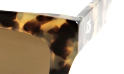 Shop Aqs Harper 55mm Polarized Square Sunglasses In Brown