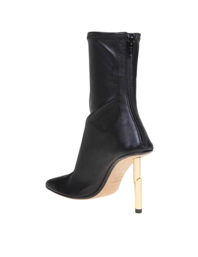 Shop Lanvin Leather Ankle Boot In Black