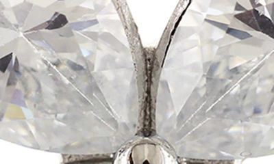 Shop Olivia Welles Crystal Butterfly Stud Earrings In Gray