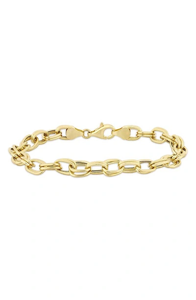 Shop Delmar Oval Chain Bracelet In Gold