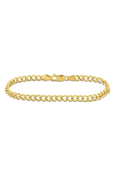 Shop Delmar Curb Chain Bracelet In Gold