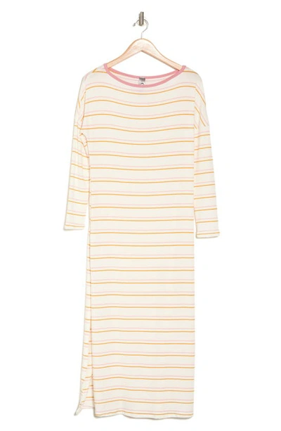 Shop Go Couture Long Sleeve T-shirt Maxi Dress In Ice Cream