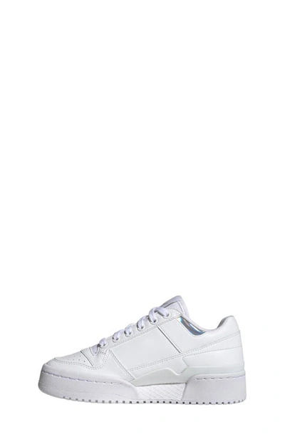Shop Adidas Originals Kids' Forum Bold Sneaker In White/ White/ Silver Dawn