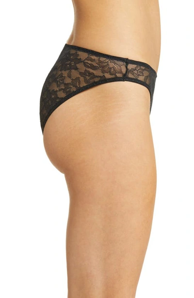 Skarlett Blue Paradise High Cut Lace Bikini In Black