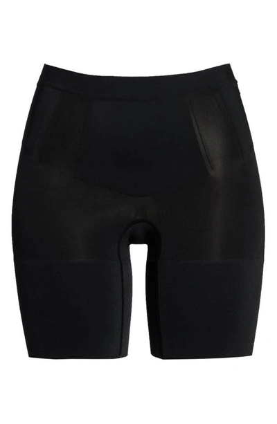 Shop Spanx ® Oncore Mid Thigh Shorts In Very Black