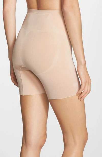 Shop Spanx Oncore Mid Thigh Shorts In Soft Nude