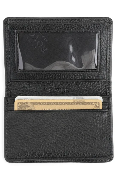 Royce New York Leather Card Case In Black