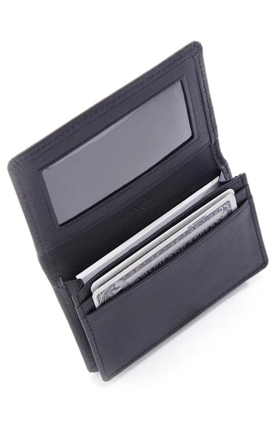 Royce New York Leather Card Case In Black
