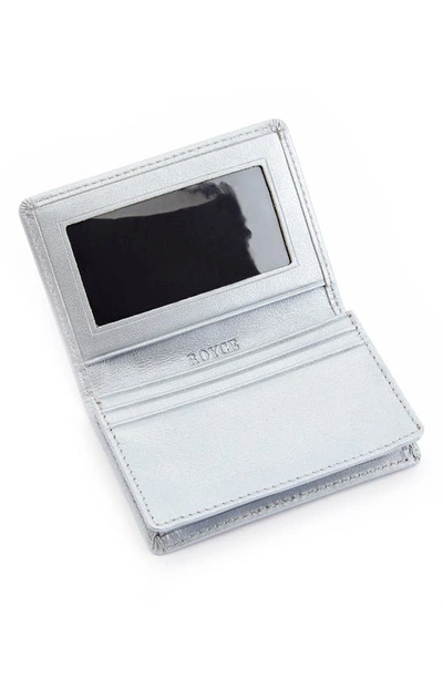 Shop Royce New York Leather Card Case In Silver