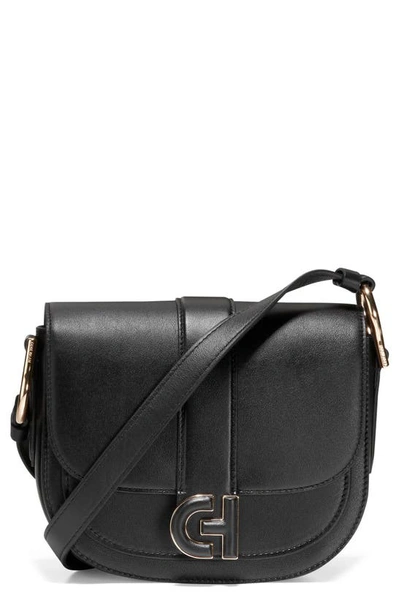 Shop Cole Haan Mini Essential Saddlebag In Black