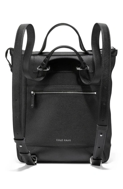 Shop Cole Haan Small Grand Ambition Leather Convertible Luxe Backpack In New Black