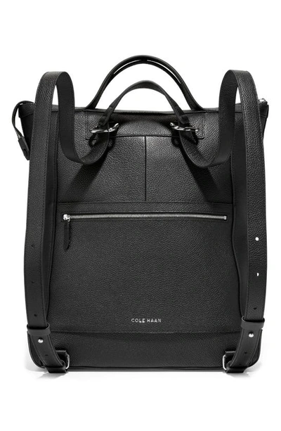 Shop Cole Haan Grand Ambition Leather Convertible Luxe Backpack In New Black