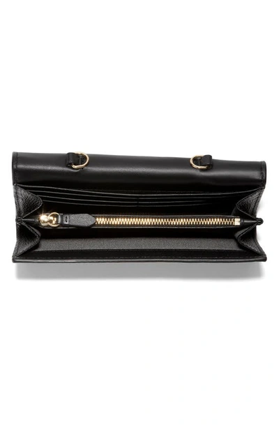 Shop Cole Haan On A Chain Crossbody Wallet In Black