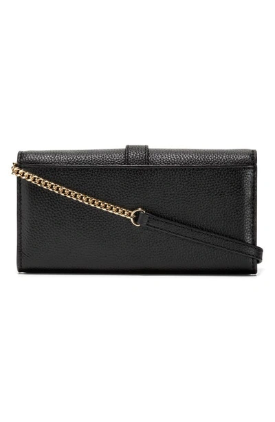 Shop Cole Haan On A Chain Crossbody Wallet In Black