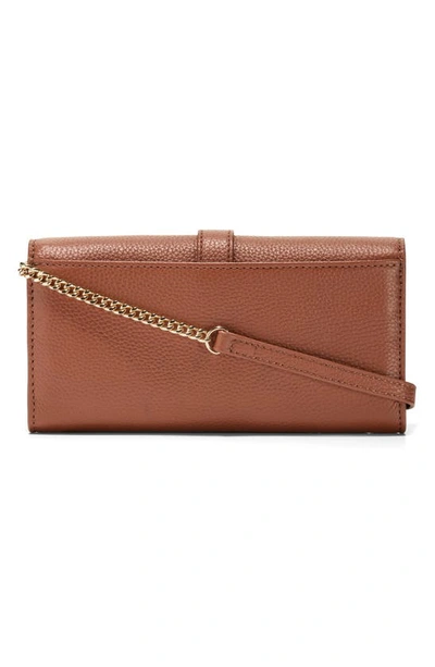Shop Cole Haan On A Chain Crossbody Wallet In British Tan