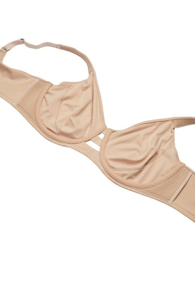 Shop Spanxr Low Profile Cushioned Underwire Minimizer Bra In Champagne Beige