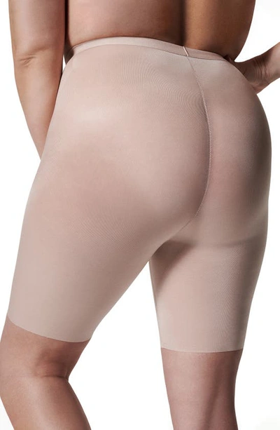 Shop Spanxr Thinstincts® 2.0 Mid Thigh Shorts In Champagne Beige